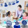 12 Pcs Happy Birthday Decorations for Men Blue Silver Honeycomb Centerpieces Party Supplies Paper Table Decorations Royal Table Centerpieces for Boys, Kids Party view 4