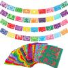 Qpout Mexican Fiesta Felt Banner - 4pcs, 11.8 x 7.9 inch, Cinco de Mayo, Day of The Dead, Papel Picado, 4 Different Designs view 1