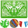 Qpout Mexican Fiesta Felt Banner - 4pcs, 11.8 x 7.9 inch, Cinco de Mayo, Day of The Dead, Papel Picado, 4 Different Designs view 3
