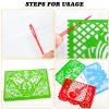 Qpout Mexican Fiesta Felt Banner - 4pcs, 11.8 x 7.9 inch, Cinco de Mayo, Day of The Dead, Papel Picado, 4 Different Designs view 4