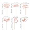 Rsstarxi 24 Pack Bride to Be Cupcake Toppers Glitter I Do Love You Heart Ring Miss To Mrs Cupcake Picks Bridal Shower Cake Decorations for Wedding Engagement Bachelorette Supplies Rose Gold view 2