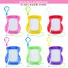 Elcoho 18 Pieces Mini Drawing Board Keychains Magnetic Doodle Board Set with Pen Erasable Doodle Toys Painting Sketch Pad for Classroom Prizes, Party Favors view 3