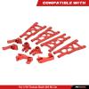 RCAWD Aluminum Steering Blocks Caster Blocks C-Hubs Stub Axle Carriers Suspension Arms Set for 1/10 Traxxas Slash Rustler Stampede Hoss 4x4, Replacement of 6837 6832 1952 3655xRed view 4