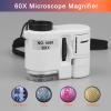 Lab Microscope Slides 60X Magnifying Loupe LED UV Iluminated Pocket Microscope Loupe Microscope Parts view 2
