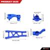RCAWD Aluminum Steering Blocks C-Hubs Stub Axle Carriers Suspension Arms Set for 1/10 Traxxas Slash Rustler Stampede Hoss 4x4, Replacement of 6837 6832 1952 3655x(Navy Blue) view 2