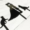 Mr and Mrs Cake Topper,Kissing Bride and Groom with Cat and Dog Silhouette Wedding Cake Topper view 2