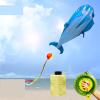 Kites New Three-Dimensional Soft Whale Skeletonless Kite Breeze and Easy to Fly Oversized Adult Kite Kid Game (Color : 1 Blue Dolphin+18 Wheel 400 m) view 1