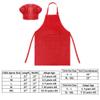 TopTie Custom Kids Apron and Chef Hat Set, Adjustable Cotton Child Cooking Kitchen Apron, S-XXL-Red-S view 2