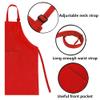 TopTie Custom Kids Apron and Chef Hat Set, Adjustable Cotton Child Cooking Kitchen Apron, S-XXL-Red-S view 4
