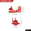RCAWD Aluminum Caster Blocks (c-hubs) & Steering Blocks for 1/10 Traxxas Slash Rustler Stampede Hoss 4x4,Upgrade Replacement of 6832 6837 Hop Ups(Red) view 2