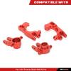 RCAWD Aluminum Caster Blocks (c-hubs) & Steering Blocks for 1/10 Traxxas Slash Rustler Stampede Hoss 4x4,Upgrade Replacement of 6832 6837 Hop Ups(Red) view 4