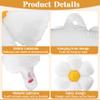 10pcs set Daisy Balloons, Shower Decoration Banners,Happy Birthday Decorations Felt Bunting for Girls Boys Birthday Party Supplies(Yellow+White) view 3