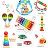 LOOIKOOS Toddler Musical Instruments,Wooden Percussion Instruments for Kids Preschool Educational Musical Toys Set Boys and Girls with Carrying Bag view 2