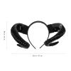 NUOBESTY Sheep Horn Headband Lightweight Resin Horn Hair Hoop for Cosplay Halloween Party Performance Photo Props view 2