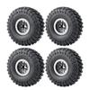 RCLIONS 1.9 Crawler Beadlock Wheels and Rubber Tires Set 4pcs Foam Insert for 1/10th RC Crawler Car Axial SCX10 90046 AXI03007 TRX4 view 1