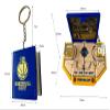 3D Pop-up Book Miniature of Basketball Scence Toys Cute Keychain for Kids Backpack, 3D Basketball Playing Scene for Men Women, Kids Gift for Party Birthday etc. -Pack of 2PCS Grey view 2