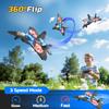 Foam RC Plane Drone for Kids, Remote Control Airplane Fighter Jet with LED Light, Auto Hover, 360Flip, 2 Batteries (16 Mins Flight), Easy to Fly for Beginners view 2