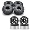 RCLIONS 4pcs 1.9" RC Crawler Wheel Rims and Tires with Foam Insert for 1/10 RC Crawler Car SCX10,TRX4,SCX10 II view 1