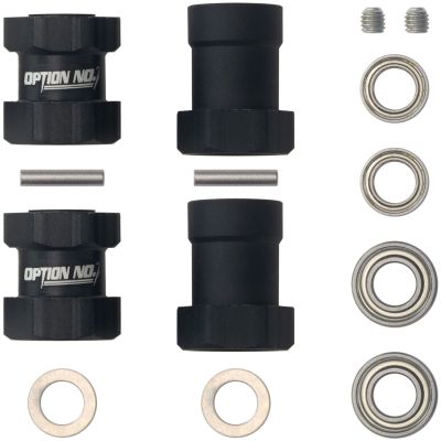 HobbyMarking RC Car 1/10 Aluminum 12mm Hex Adapter Wheels Rims Combiner for Tamiya CW-01 Chassis Lunchbox ORV Monster Beetle Upgrade Parts