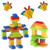 PicassoTiles 200 pcs Large Building Blocks + 42 Piece Magnetic Tiles + Character Figure Set, 5 Colors 4 Unique Shapes Mix & Match Toys, Magnet Tiles STEM Construction Toy, 4 Family Action Figures view 4