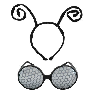 Ausejopeac Butterfly Antenna Bug Headband and Glasses Set, Dragonfly Costume Accessories Halloween Antenna Headband for Woman Halloween Party Cosplay Costume