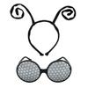 Ausejopeac Butterfly Antenna Bug Headband and Glasses Set, Dragonfly Costume Accessories Halloween Antenna Headband for Woman Halloween Party Cosplay Costume view 1