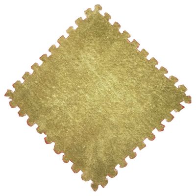 10 Pieces Plush Puzzle Foam Floor Mat,Soft Fluffy Interlocking Foam Tiles,10 Tiles/9.7 Sq.Ft Area Rugs,12"X12" Carpet Squares for Classroom Home Winter,Green