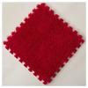 10 Pieces Plush Puzzle Foam Floor Mat,Soft Fluffy Interlocking Foam Tiles,10 Tiles/9.7 Sq.Ft Area Rugs,12"X12" Carpet Squares for Classroom Home Winter,Red view 1