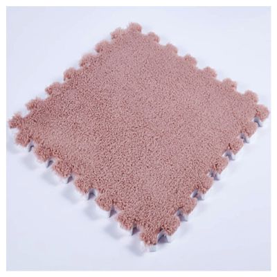 14 Color Plush Puzzle Foam Floor Mat,Thick Square Interlocking Carpet Tiles with Border,Soft Climbing Carpet Mats,Shaggy Area Rug for Room Floor, 12X12 Inch,A,10tiles/9.7sq ft