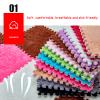 10 Pieces Plush Puzzle Foam Floor Mat,Soft Fluffy Interlocking Foam Tiles,10 Tiles/9.7 Sq.Ft Area Rugs,12"X12" Carpet Squares for Classroom Home Winter,Red+Coffee+White view 3