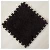 10 Pieces Plush Puzzle Foam Floor Mat,Soft Fluffy Interlocking Foam Tiles,10 Tiles/9.7 Sq.Ft Area Rugs,12"X12" Carpet Squares for Classroom Home Winter,Black view 1