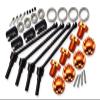 Hard Steel Front And Rear Extend CVD Shaft (110mm) With Aluminum Wheel Lock & Hex Claw For Traxxas 1/10 Maxx With WideMAXX Monster Truck 89086-4 - 36Pc Set Orange view 1