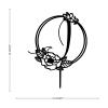 Vinisong Personalized Letter Cake Toppers Initials J Cake Topper Black Acrylic Cake Decoration Wreath Cake Topper Perfect for Birthday Wedding Anniversary Party(J,05) view 2