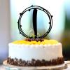 Vinisong Personalized Letter Cake Toppers Initials I Cake Topper Black Acrylic Cake Decoration Wreath Cake Topper Perfect for Birthday Wedding Anniversary Party(I,01) view 1