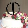 Vinisong Personalized Letter Cake Toppers Initials I Cake Topper Black Acrylic Cake Decoration Wreath Cake Topper Perfect for Birthday Wedding Anniversary Party(I,01) view 4