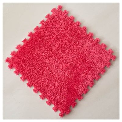 14 Color Plush Puzzle Foam Floor Mat,Thick Square Interlocking Carpet Tiles with Border,Soft Climbing Carpet Mats,Shaggy Area Rug for Room Floor, 12X12 Inch,B,12tiles/11.6sq ft