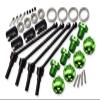 Hard Steel Front And Rear Extend CVD Shaft (110mm) With Aluminum Wheel Lock & Hex Claw For Traxxas 1/10 Maxx With WideMAXX Monster Truck 89086-4 - 36Pc Set Green view 1