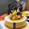 Vinisong Personalized Letter Cake Toppers Initials H Cake Topper Black Acrylic Cake Decoration Wreath Cake Topper Perfect for Birthday Wedding Anniversary Party(H,09) view 3
