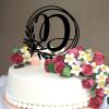 Vinisong Personalized Letter Cake Toppers Initials D Cake Topper Black Acrylic Cake Decoration Wreath Cake Topper Perfect for Birthday Wedding Anniversary Party(D,07) view 4