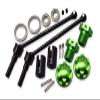 Hard Steel Front Or Rear Extend CVD Shaft (110mm) With Aluminum Wheel Lock & Hex Claw For Traxxas 1/10 Maxx With WideMAXX Monster Truck 89086-4 - 18Pc Set Green view 1