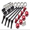 Hard Steel Front And Rear Extend CVD Shaft (110mm) With Aluminum Wheel Lock & Hex Claw For Traxxas 1/10 Maxx With WideMAXX Monster Truck 89086-4 - 36Pc Set Red view 1