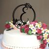 Vinisong Personalized Letter Cake Toppers Initials E Cake Topper Black Acrylic Cake Decoration Wreath Cake Topper Perfect for Birthday Wedding Anniversary Party(E,05) view 4