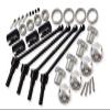 Hard Steel Front And Rear Extend CVD Shaft (110mm) With Aluminum Wheel Lock & Hex Claw For Traxxas 1/10 Maxx With WideMAXX Monster Truck 89086-4 - 36Pc Set Silver view 1