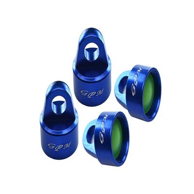 Aluminum 6061-T6 Damper Top Cap For GPM Optional And Original Shock Absorbers For Traxxas 1/8 4WD Sledge Monster Truck 95076-4 - 4Pc Set Blue