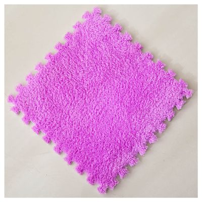 14 Color Plush Puzzle Foam Floor Mat,Thick Square Interlocking Carpet Tiles with Border,Soft Climbing Carpet Mats,Shaggy Area Rug for Room Floor, 12X12 Inch,M,12tiles/11.6sq ft