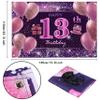 13th Birthday Decorations for Girls Happy Birthday Banner Pink Decorations for A Party Birthday Backdrop for Women view 2