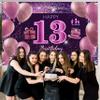 13th Birthday Decorations for Girls Happy Birthday Banner Pink Decorations for A Party Birthday Backdrop for Women view 3