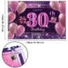 30th Birthday Decorations for Girls Happy Birthday Banner Pink Decorations for A Party Birthday Backdrop for Women view 2