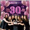 30th Birthday Decorations for Girls Happy Birthday Banner Pink Decorations for A Party Birthday Backdrop for Women view 3