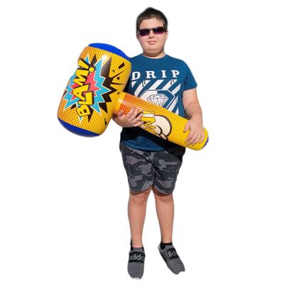 AMERICAN WIT Huge Super Hero Inflatable Bopper (30" x 17") Suprehero Inflate Hammer, Mullet for Play Fights and Action (1 Pack)